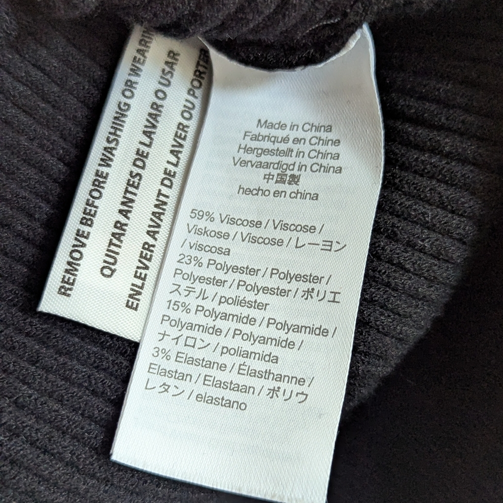 J.Crew Scoop Neck Button Up Stretch Viscose Long Sleeve Cardigan Top, Sz M Black - Picture 6 of 8